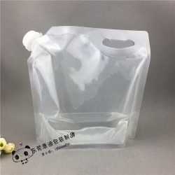 廠家供應(yīng)現(xiàn)貨 5L可折疊飲用水包裝 袋大容量儲(chǔ)水自立袋可手提